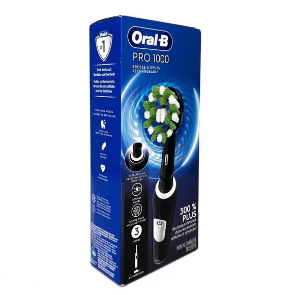 Oral-B Pro 1000 Battery Powered Toothbrush in Black New in Box - Picture 3 of 3